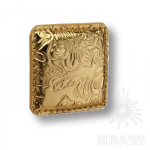 Ручка кнопка эксклюзивная коллекция, золотая кожа с растительным орнаментом (1003.0050.021.174)