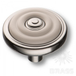 Ручка кнопка современная классика с белой вставкой, глянцевый хром (476025MP02ST01)