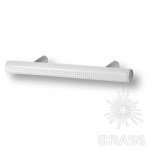 Ручка рейлинг эксклюзивная коллекция, белая глянцевая кожа 128 мм (7524.0128.021.082)