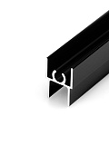 Горизонтальный верхний профиль, цвет чёрный матовый 5,8 м  (068/Bl) Горизонтальный верхний профиль, цвет чёрный матовый 5,8 м  (068/Bl)