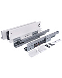 H84MM S-бокс,боковые стенки П-образные, супер тонкие, направляющие скрытого монтажа с доводчиком, цвет белый, комплект 2 шт.，84*450MM，white  (GB84St/450/W)