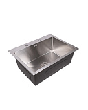 Мойка кухонная прямоугольная, размер 600x450 мм, в комплекте с арматурой, сталь 2,5 мм (SP(Pr)6045/2/Ni)
