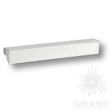 Ручка скоба эксклюзивная коллекция, белая глянцевая кожа 64 мм (7783.0168.071.082)