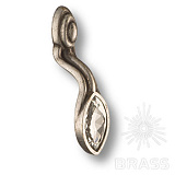 Ручка кнопка с кристаллами эксклюзивная коллекция, серебро (115-Silver) Ручка кнопка с кристаллами эксклюзивная коллекция, серебро (115-Silver)