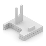 Опора нижняя правая 4СКЛ, Белый матовый (FF0007.VP000.WHMPC.CO) Опора нижняя правая 4СКЛ, Белый матовый (FF0007.VP000.WHMPC.CO)