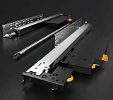 Скрытые направляющие полного выдвижения с доводчиком + push to open 450 мм  (N-VONA N5021-450)