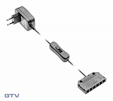 Блок питания для светодиодов 220/12V 12W, IP20, с проводом, выключателем, распределителем (LD-ZWND12-10) Блок питания для светодиодов 220/12V 12W, IP20, с проводом, выключателем, распределителем (LD-ZWND12-10)