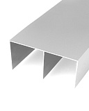 Верхний профиль-направляющая, 2 трека, цвет матовый хром, 5,8 м NEW (365/SM NEW) Верхний профиль-направляющая, 2 трека, цвет матовый хром, 5,8 м NEW (365/SM NEW)