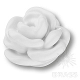 Ручка кнопка Роза композит, белый (К1W)