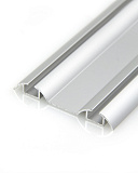 Нижний профиль-направляющая, 2 трека, цвет матовый хром, 5,8 м (366/SM) Нижний профиль-направляющая, 2 трека, цвет матовый хром, 5,8 м (366/SM)