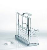 Контейнер "Портеро" для хозпренадлежностей с одной емкостью, 160x468x395мм, цвет ХРОМ (0051510005)