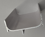 С-образная врезная профильная ручка, цвет белый, длина 6 м  (3756/W)