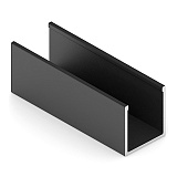 Профиль П, черный матовый, 5,4 м, анод. (AS0460.VP540.BKSPC.CJ)