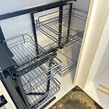 Выдвижные корзины в нижнюю базу "Волшебный уголок", сталь, хром, 800-900 (764-864мм), универсальный (L/R) (VU001)