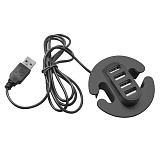 Разветвитель для USB на 4 порта, черный (HB-USB-4X-20) Разветвитель для USB на 4 порта, черный (HB-USB-4X-20)