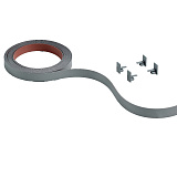 Комплект декоративного профиля SlideLine M, L4000 мм, H18 мм, под приклеивание, цвет серебристый (9209278)